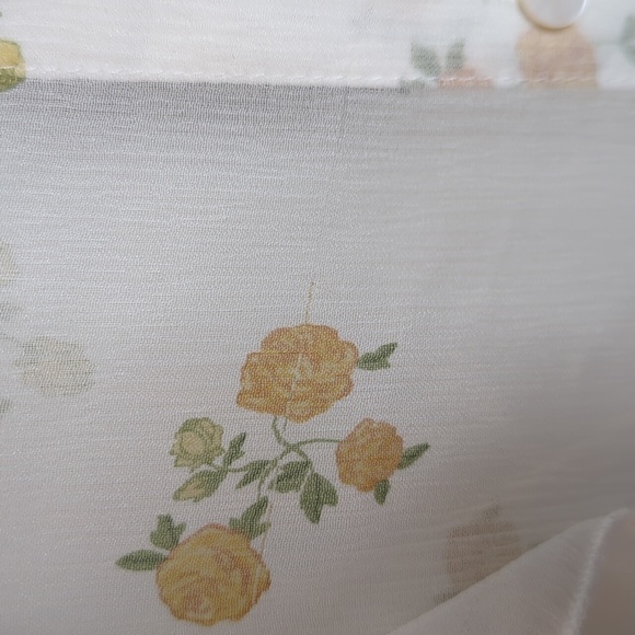 The Kooples Popcorn Foral Print Sheer Silk Shirt-Size 2 - Picture 7 of 9